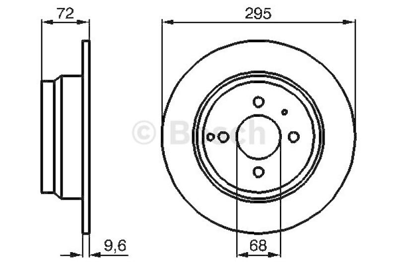 2x BOSCH Bremsscheibe 0 986 478 640