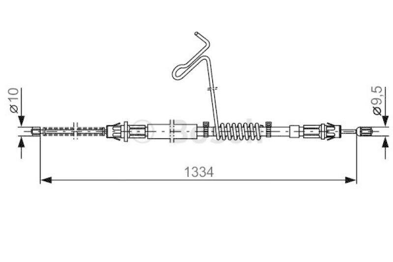 BOSCH Cable, parking brake