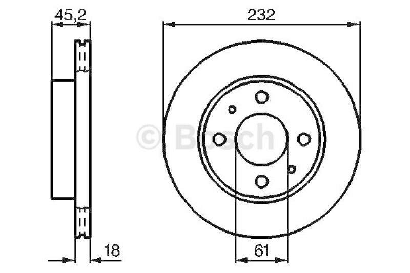 2x BOSCH Bremsscheibe 0 986 478 650
