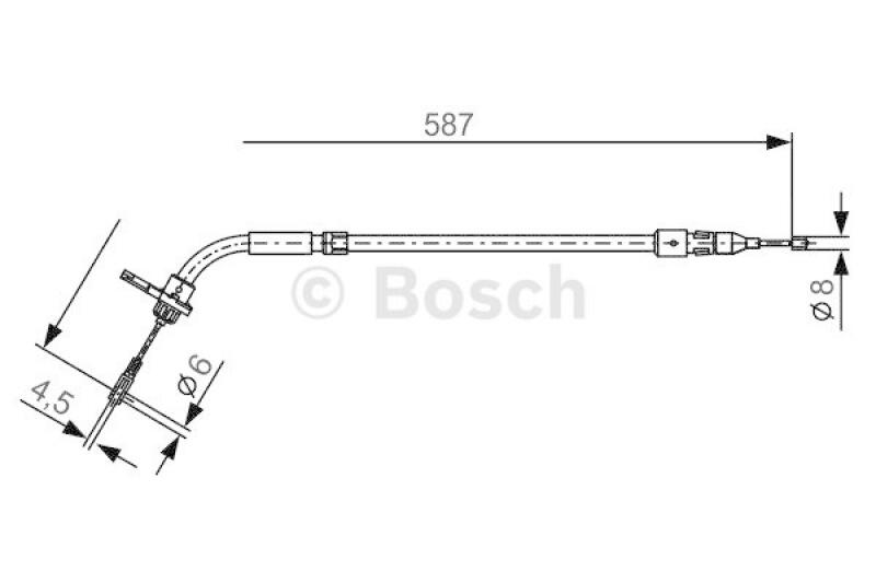 BOSCH Seilzug, Feststellbremse 1 987 477 224