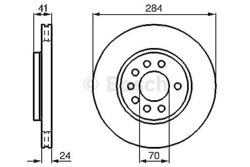 2x BOSCH Bremsscheibe 0 986 478 717