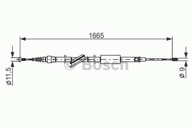 BOSCH Seilzug, Feststellbremse 1 987 477 249