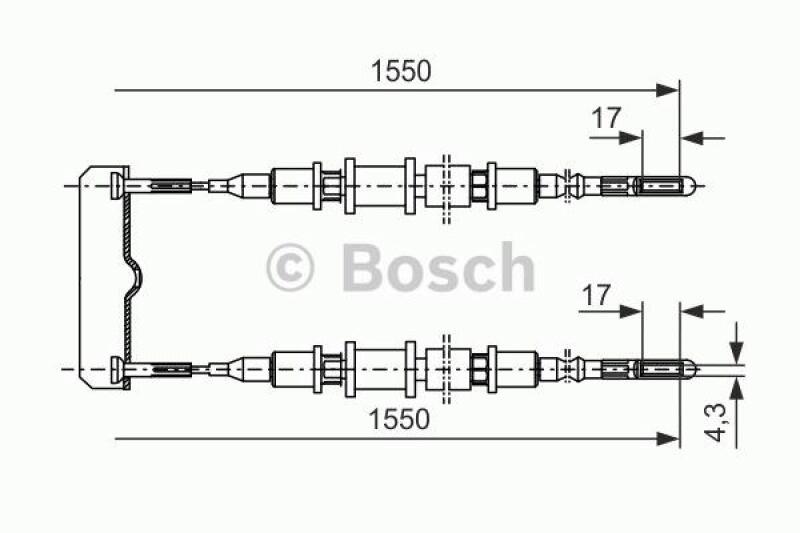 BOSCH Cable, parking brake