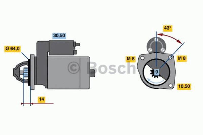 BOSCH Starter 0 986 013 940