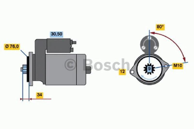BOSCH Starter 0 986 022 621