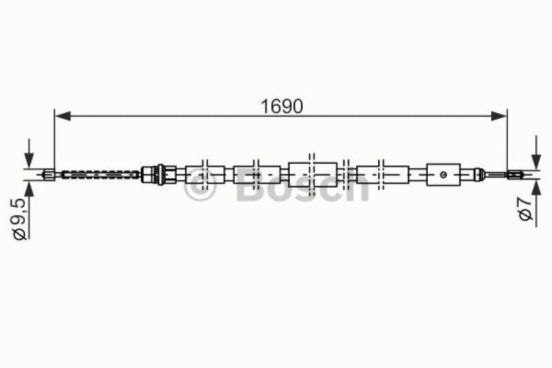 BOSCH Cable, parking brake