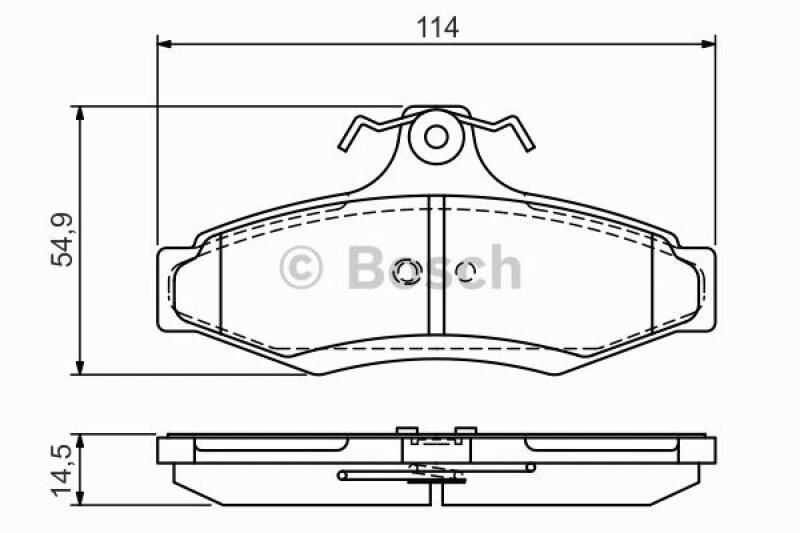 BOSCH Brake Pad Set, disc brake