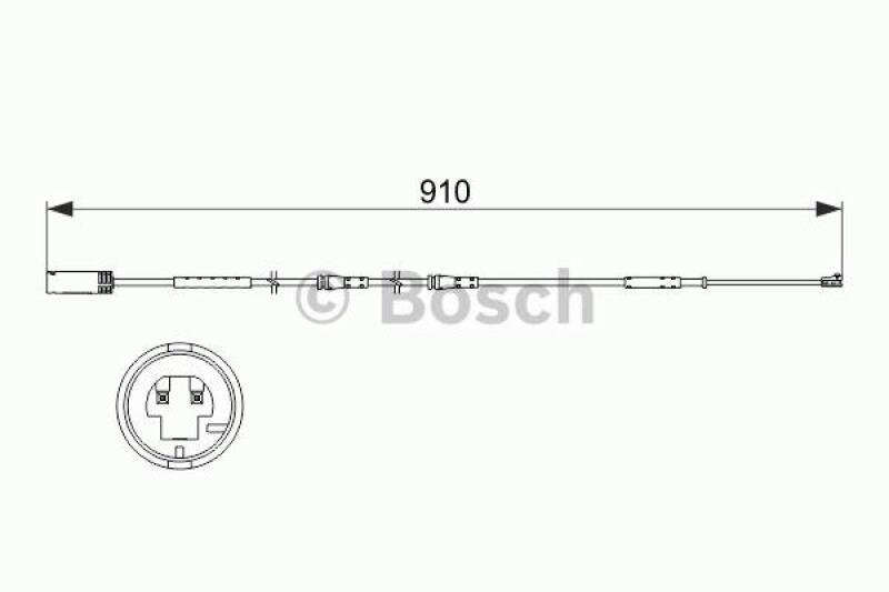 BOSCH Warning Contact, brake pad wear