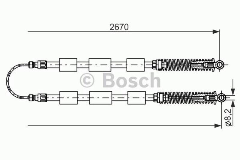 BOSCH Seilzug, Feststellbremse 1 987 477 553