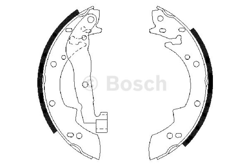 BOSCH Bremsbackensatz 0 986 487 076