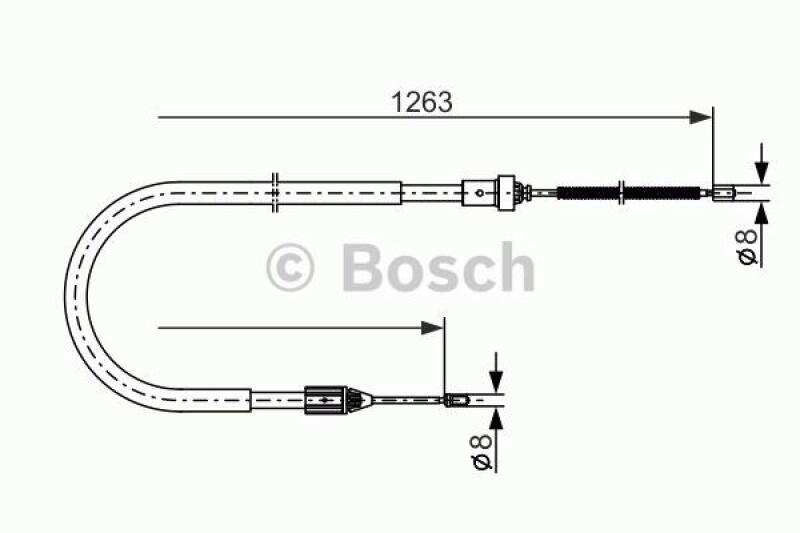 BOSCH Seilzug, Feststellbremse 1 987 477 642
