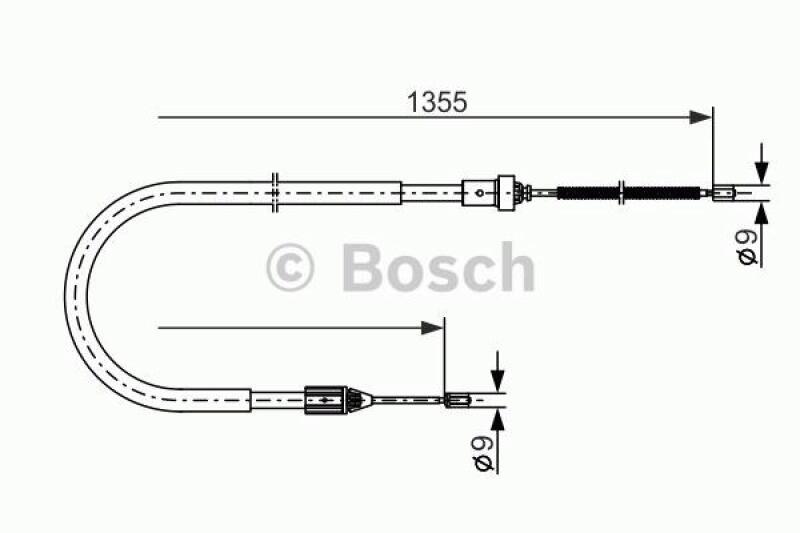 BOSCH Seilzug, Feststellbremse 1 987 477 644