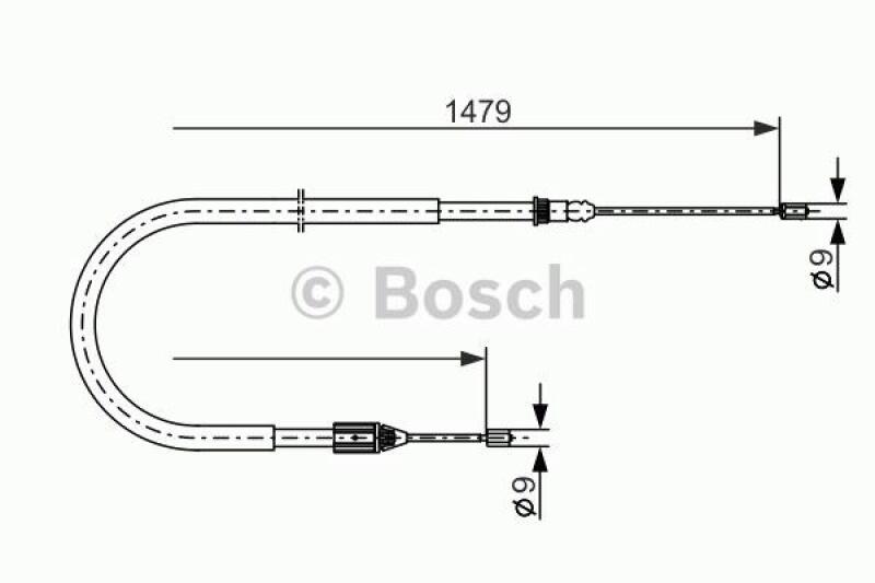 BOSCH Cable, parking brake
