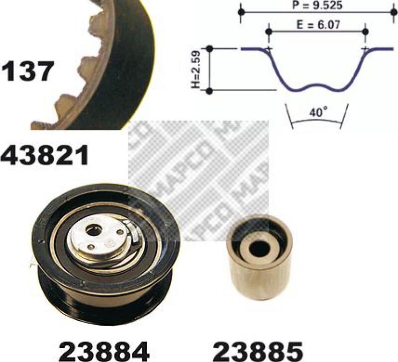 MAPCO Timing Belt Kit