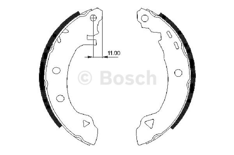 BOSCH Bremsbackensatz 0 986 487 295