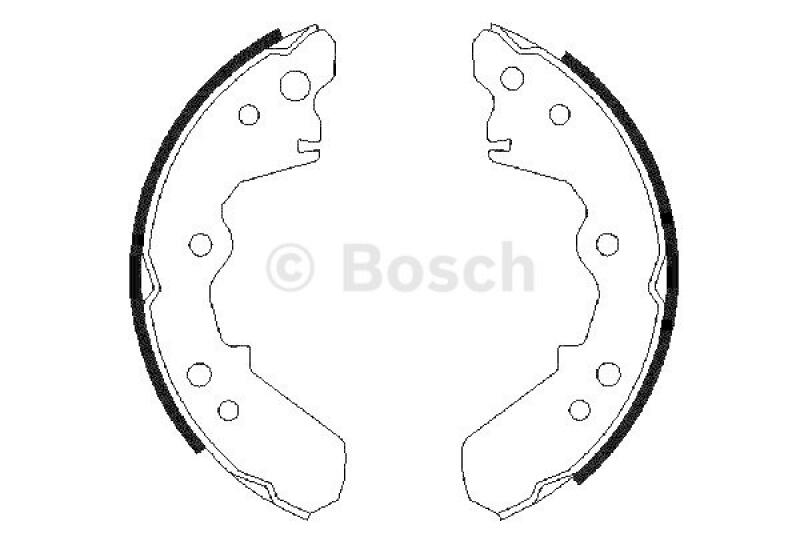 BOSCH Bremsbackensatz 0 986 487 376