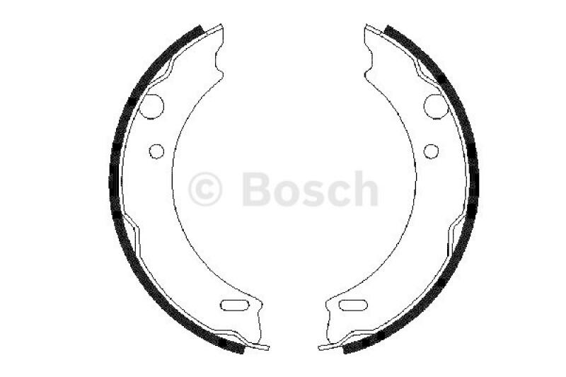 BOSCH Brake Shoe Set, parking brake