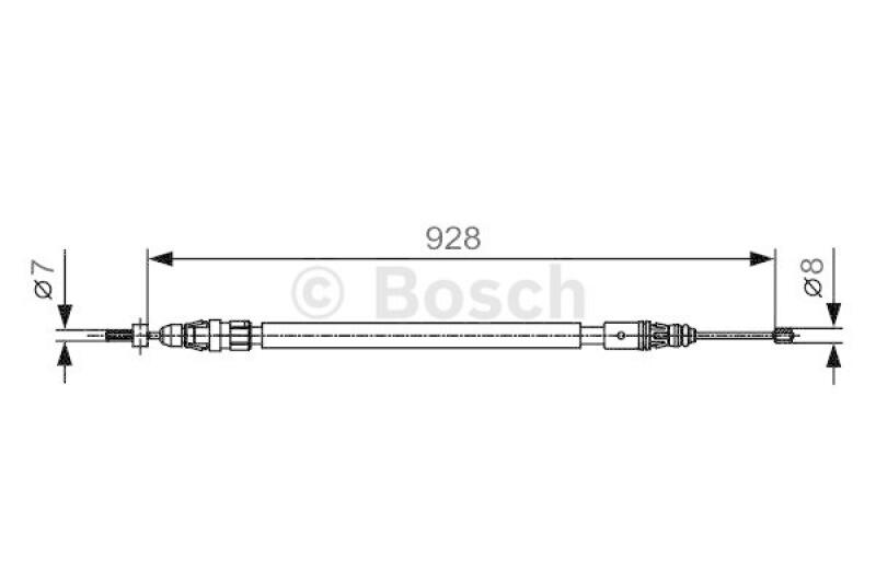BOSCH Seilzug, Feststellbremse 1 987 482 000