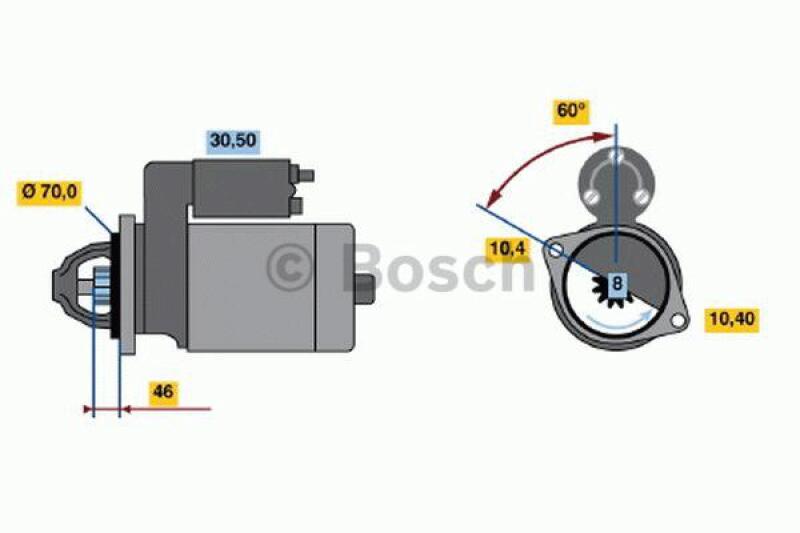 BOSCH Starter 0 986 017 541