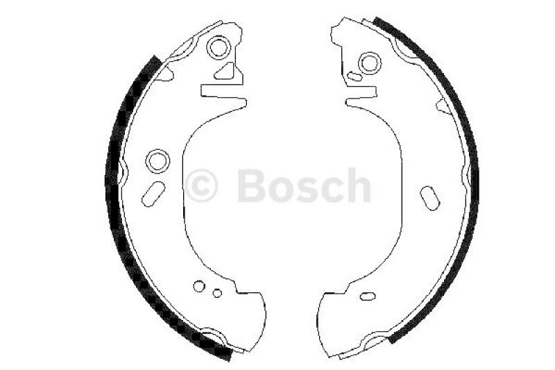 BOSCH Bremsbackensatz 0 986 487 525