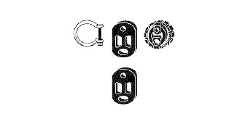 HJS Mounting Kit, exhaust system