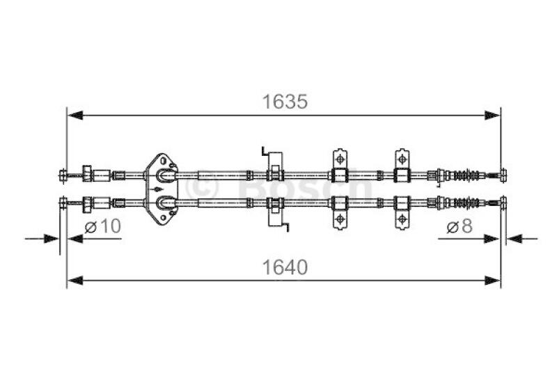 BOSCH Seilzug, Feststellbremse 1 987 482 054