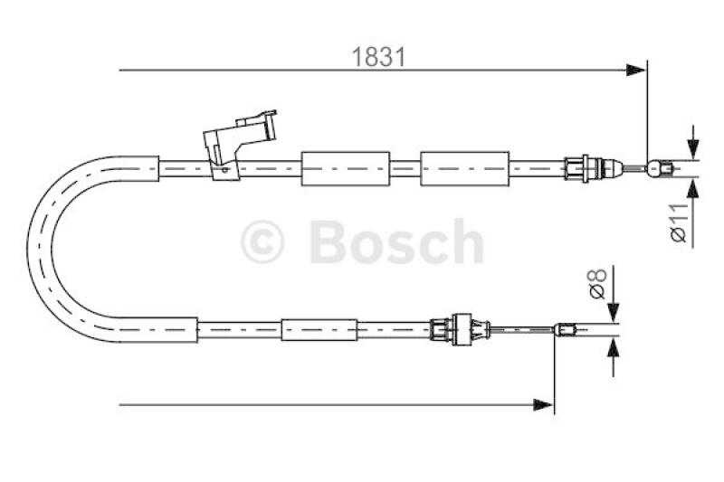 BOSCH Cable, parking brake