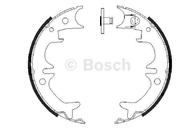 BOSCH Brake Shoe Set, parking brake