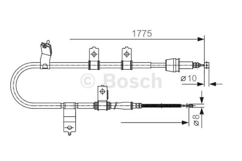 BOSCH Seilzug, Feststellbremse 1 987 482 077