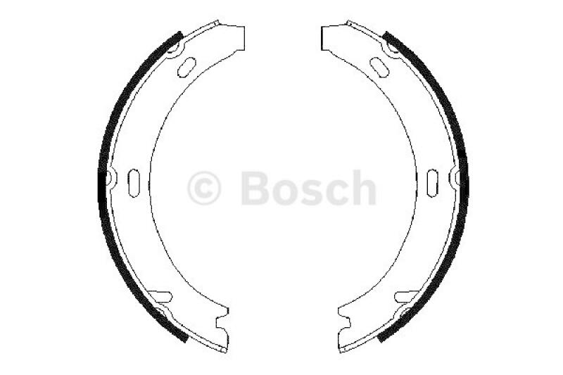 BOSCH Brake Shoe Set, parking brake