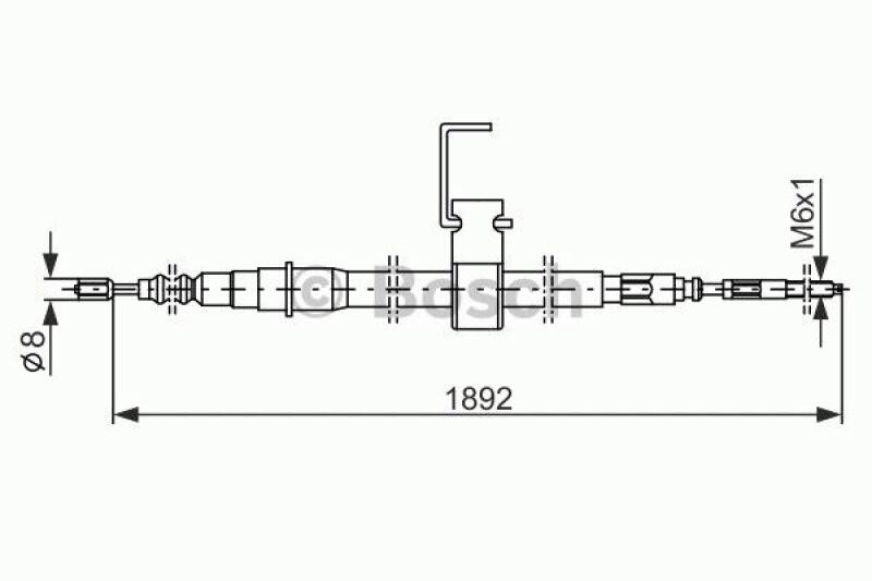 BOSCH Seilzug, Feststellbremse 1 987 482 106