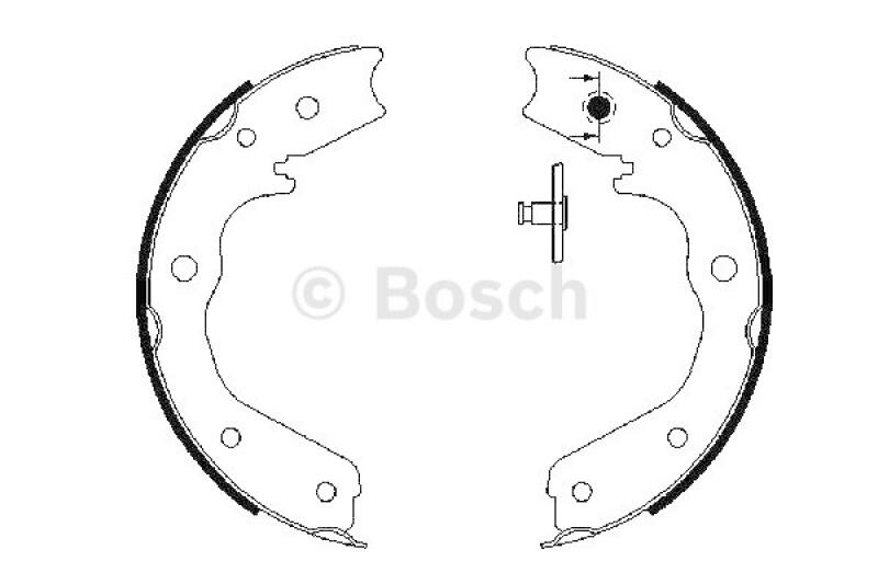 BOSCH Brake Shoe Set, parking brake