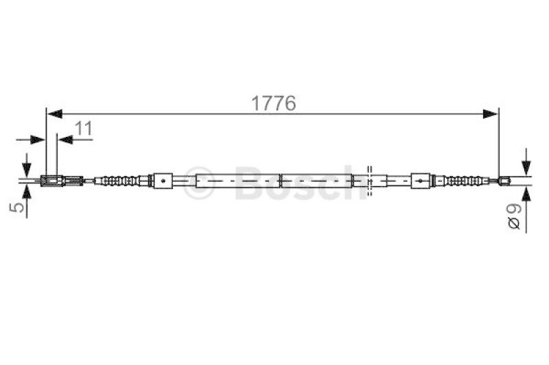 BOSCH Cable, parking brake