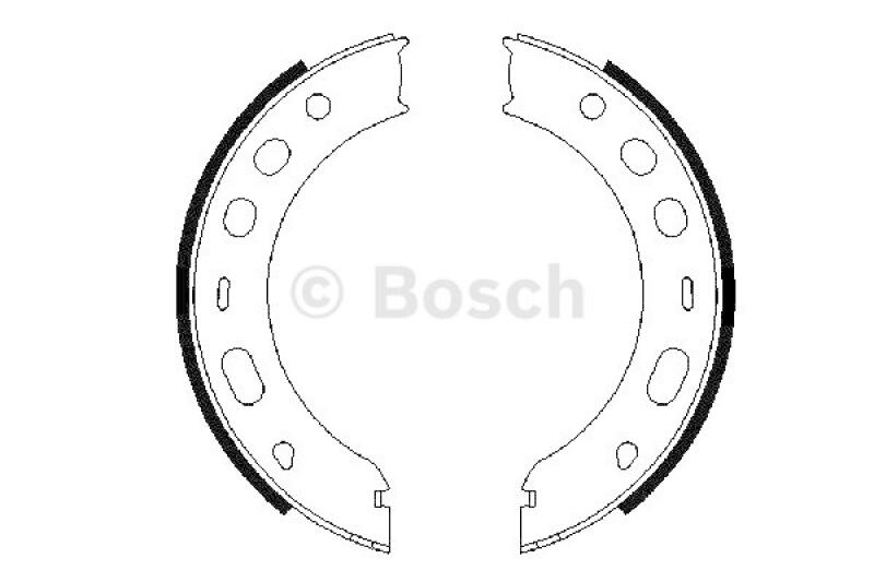 BOSCH Brake Shoe Set, parking brake