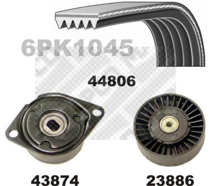 MAPCO V-Ribbed Belt Set