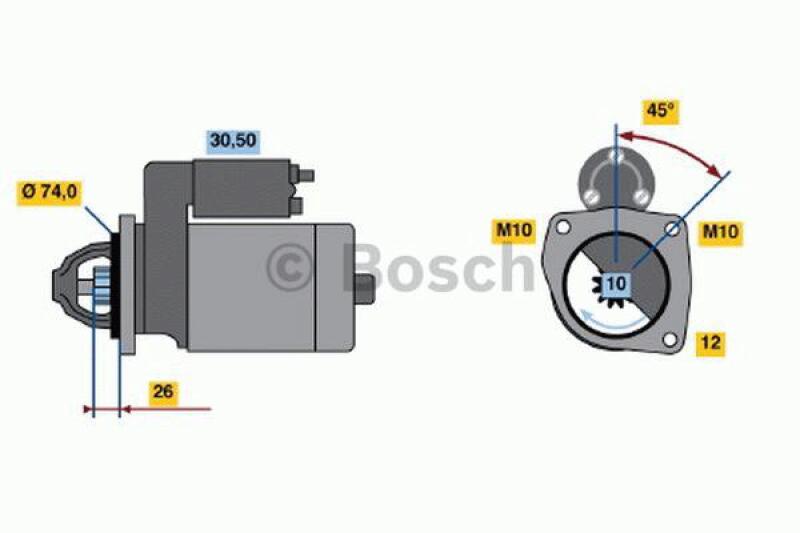 BOSCH Starter 0 986 018 711