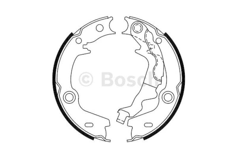 BOSCH Brake Shoe Set, parking brake