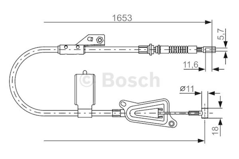BOSCH Seilzug, Feststellbremse 1 987 477 915
