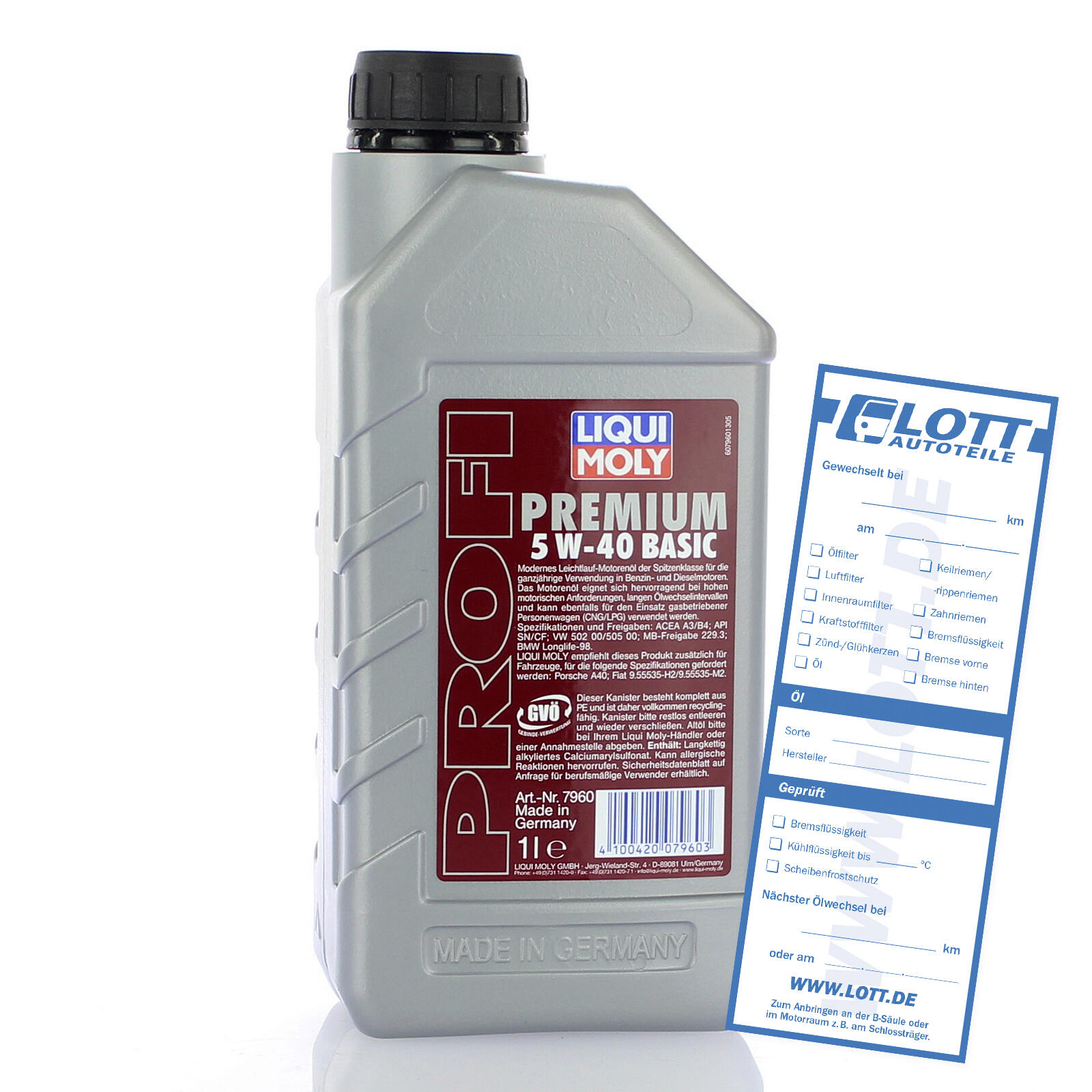 Liqui Moly Leichtlaufmotorenöl Profi Premium 5W-40 1L