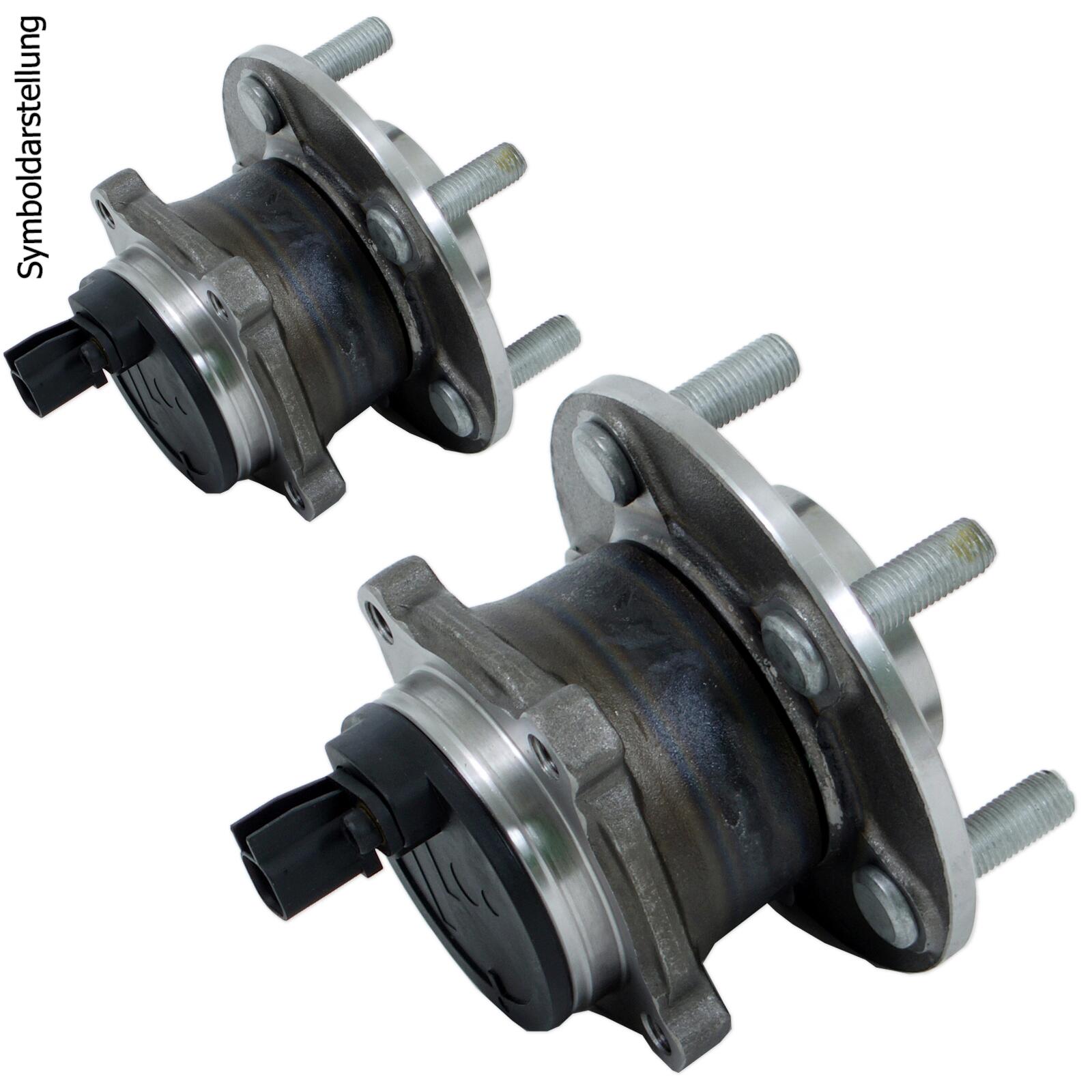 2x Radnabe + Radlagersatz Radlager Set Hinten passend für Toyota Yaris P...