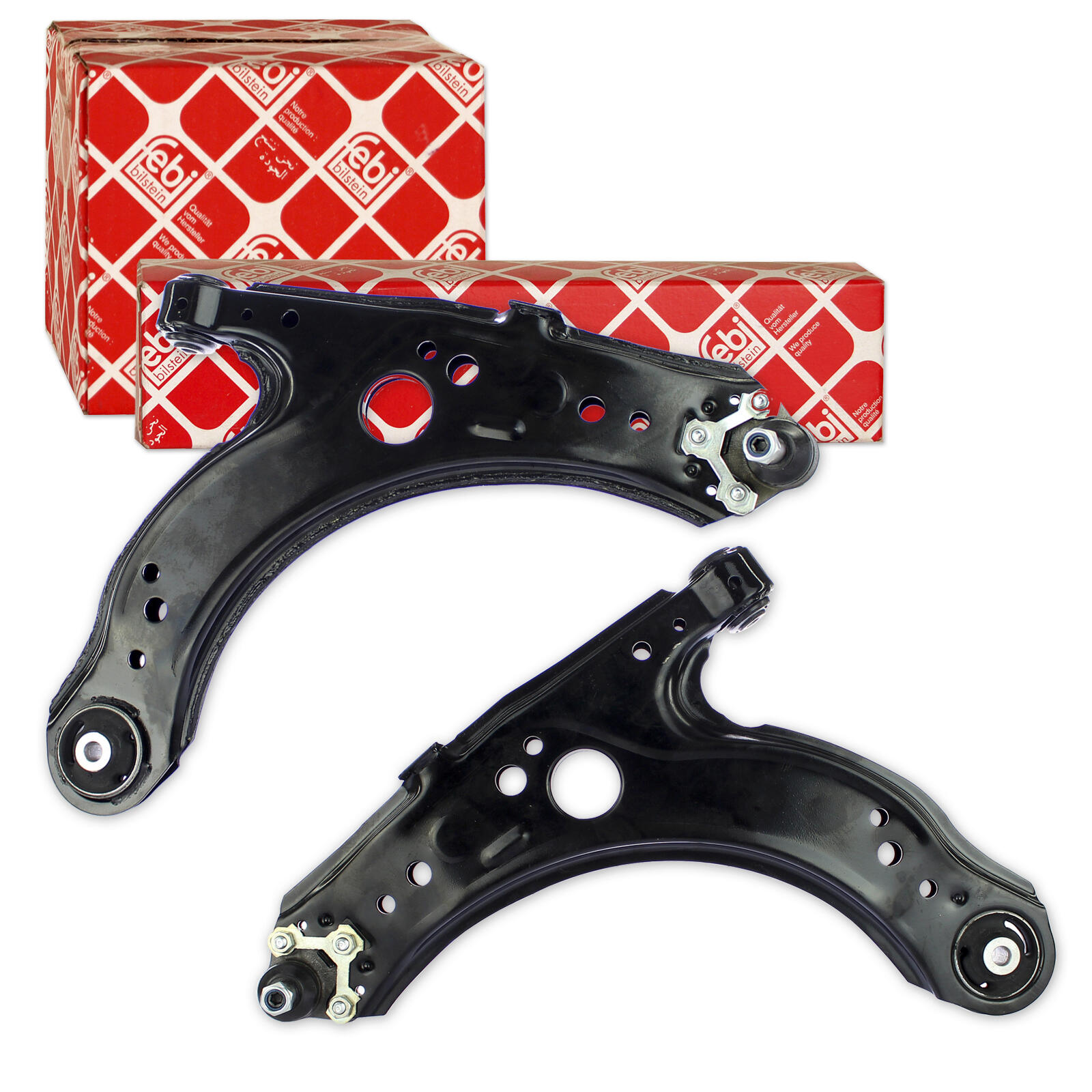 2x Febi Querlenker vorne links + rechts passend für VW Golf 4 Audi A3 Oc...