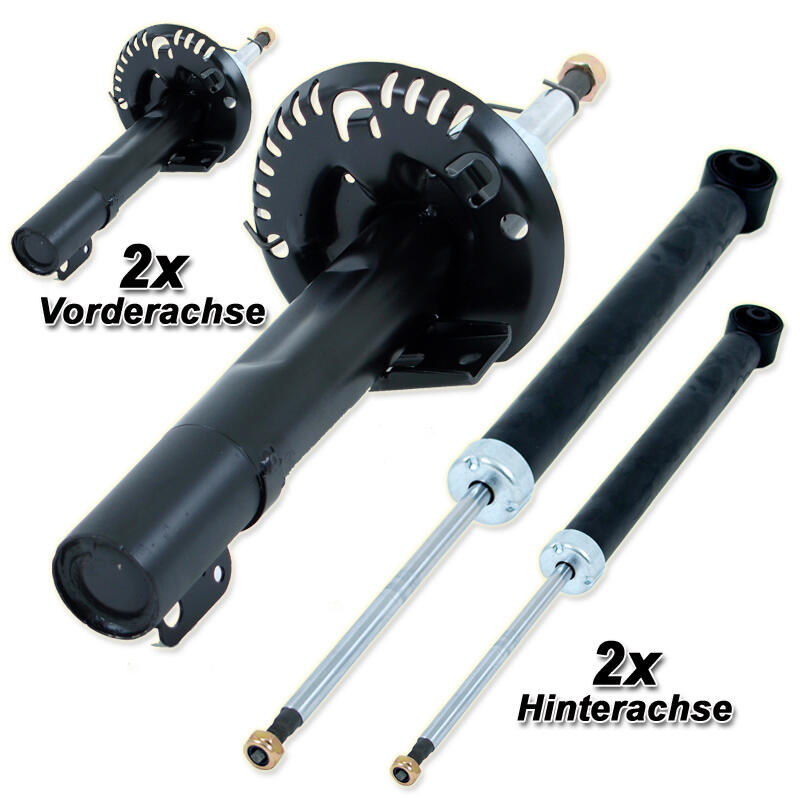 4x Sto&szlig;d&auml;mpfer Gasdruck Set hinten + vorne passend f&uuml;r SEAT SKODA FABIA VW POLO