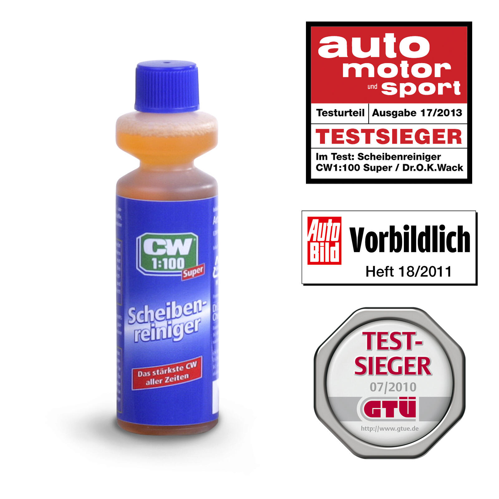 Dr. Wack CW Super 1:100 Scheibenreiniger 40 ML beseitigt sofort Schmierfilme