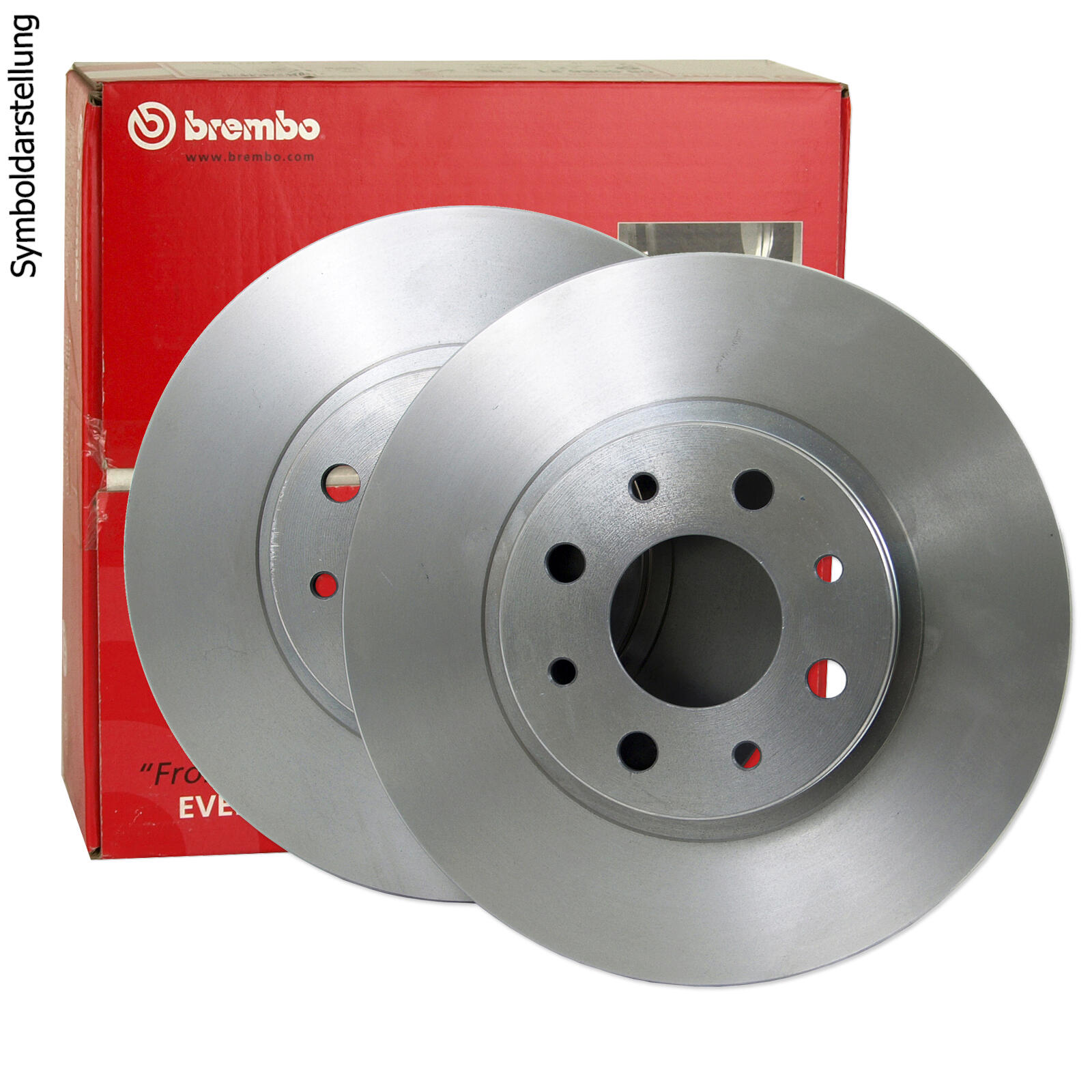 2x BREMBO Bremsscheibe PRIME LINE - With Bearing Kit