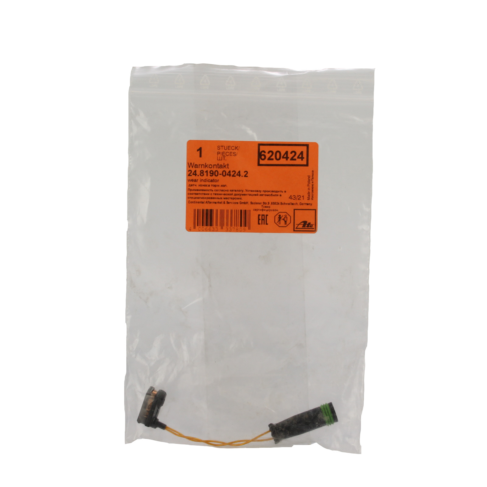 ATE Warning Contact, brake pad wear