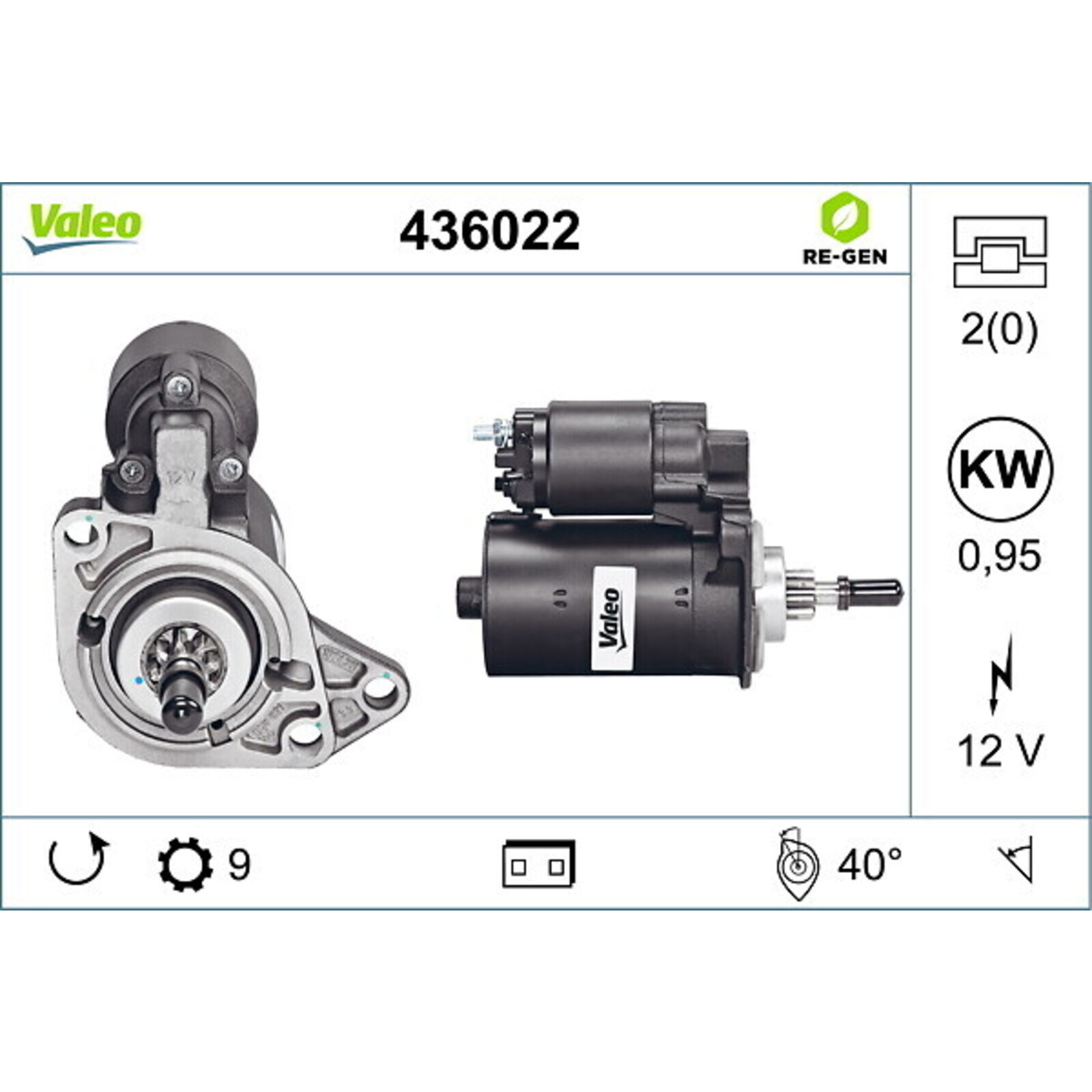 VALEO Starter VALEO RE-GEN REMANUFACTURED