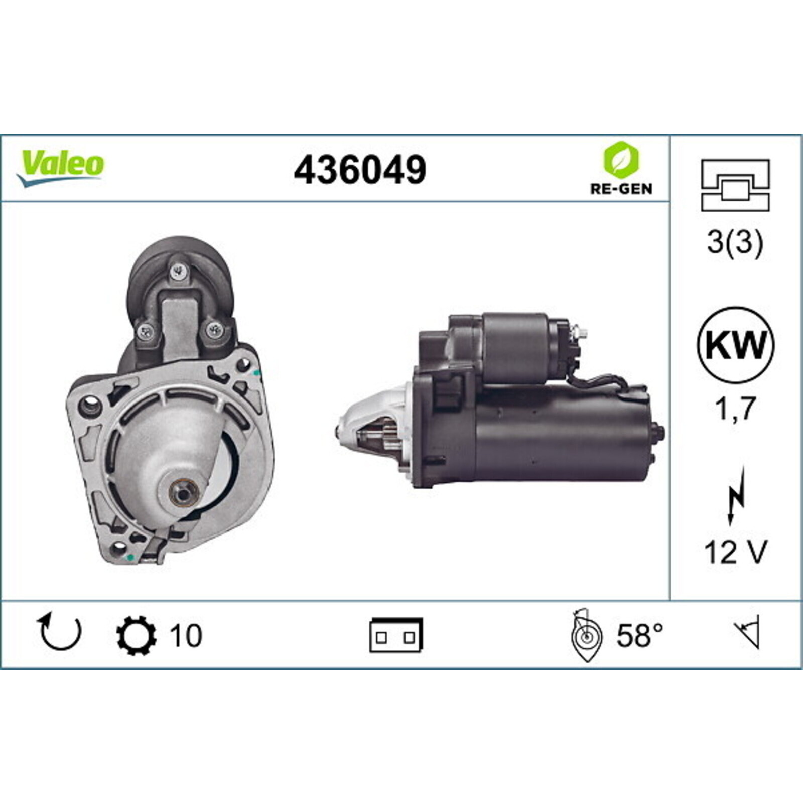 VALEO Starter REMANUFACTURED PREMIUM