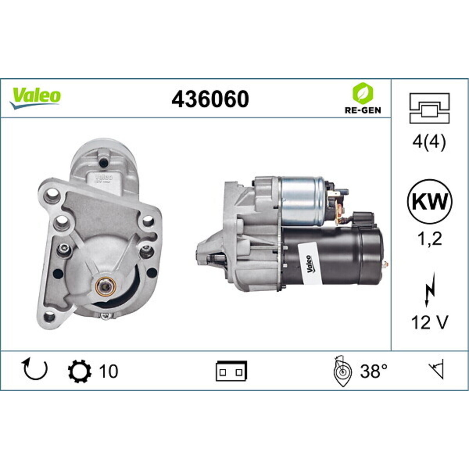 VALEO Starter VALEO RE-GEN REMANUFACTURED