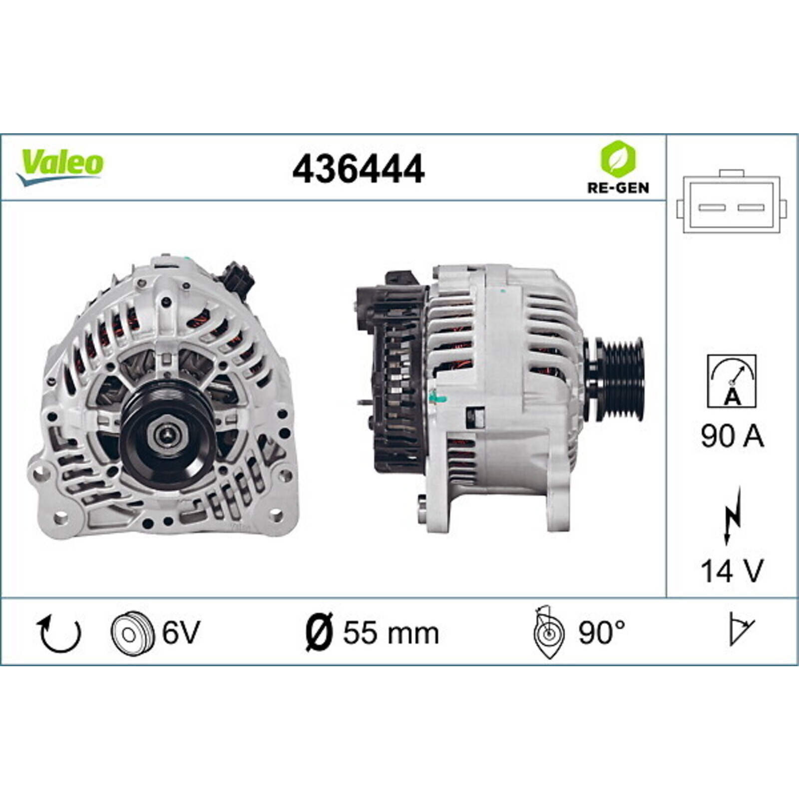 VALEO Alternator VALEO RE-GEN REMANUFACTURED