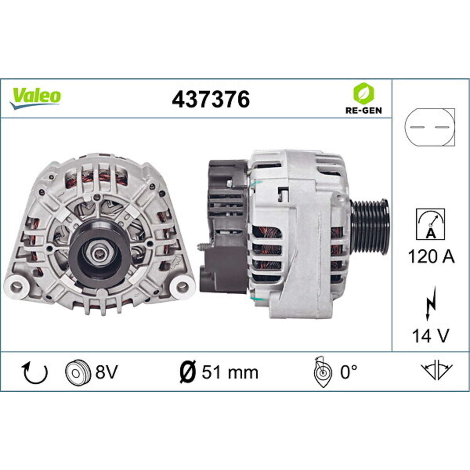 VALEO Generator VALEO RE-GEN AT 437376